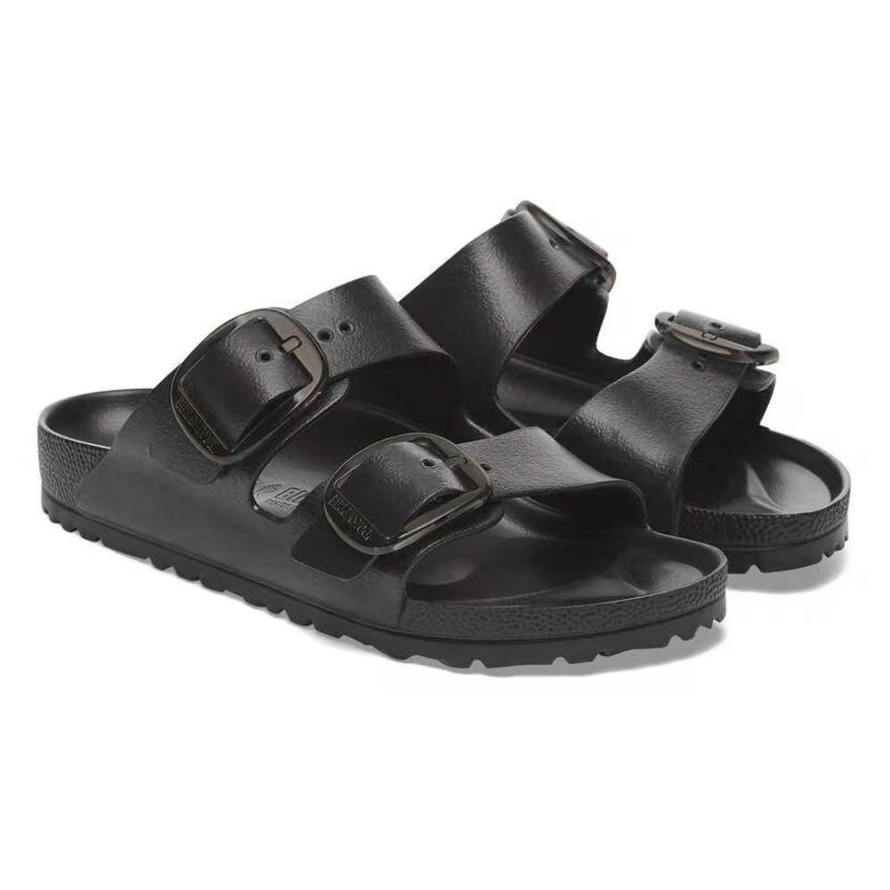 Arizona Big Buckle EVA - Black Two Strap Slide Sandals - Picture 2 of 7